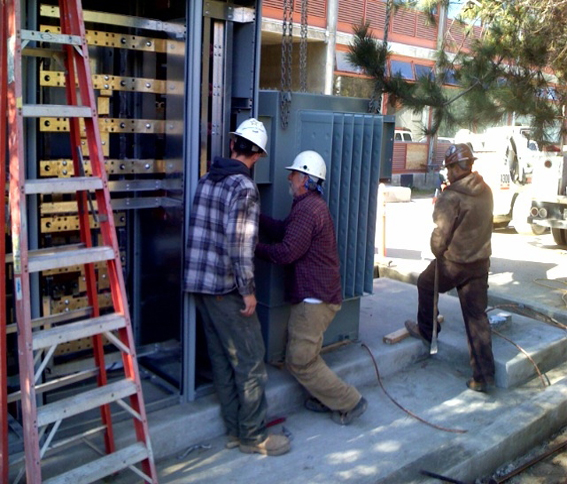 three(3) people working on construction Job